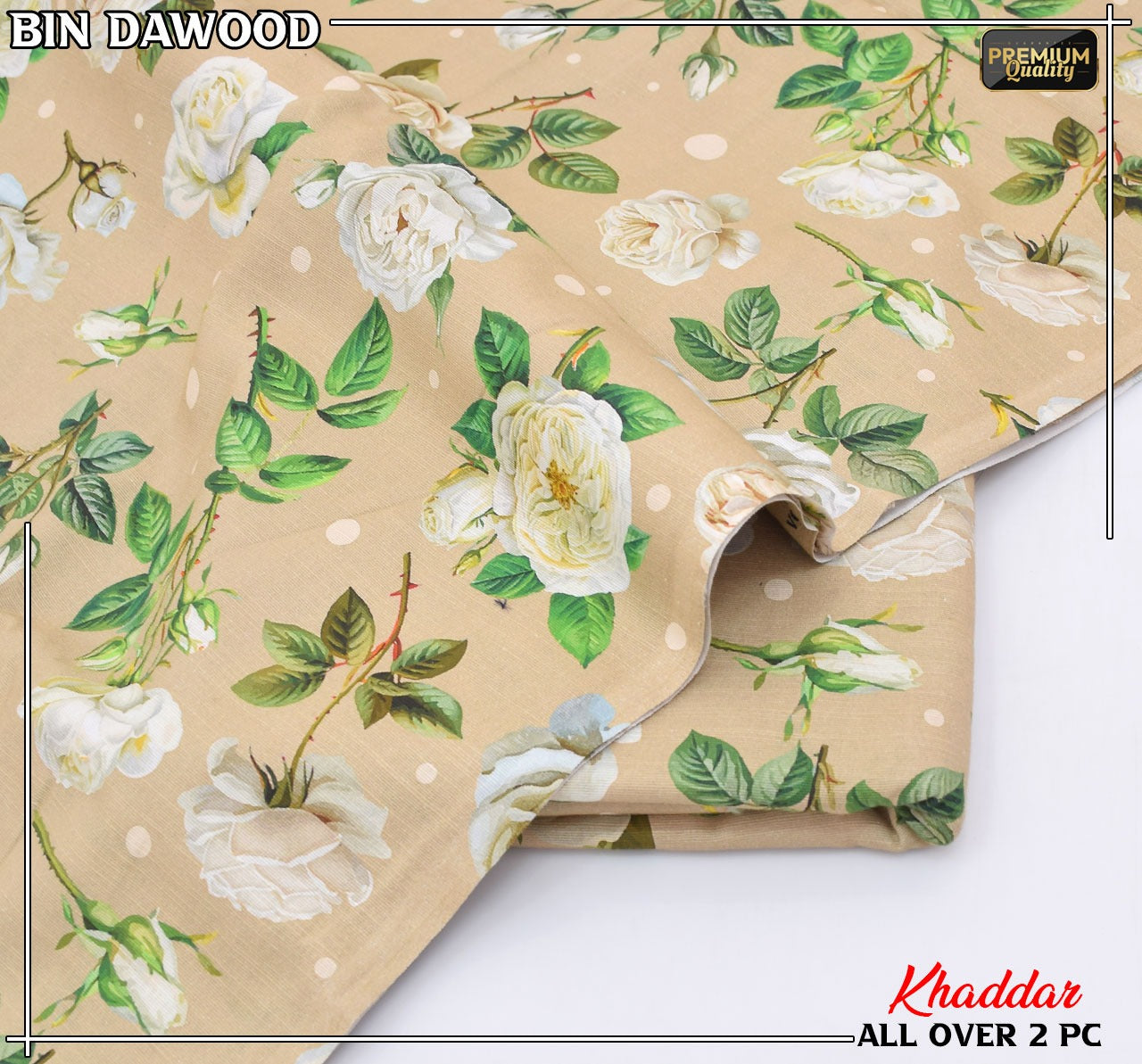 Bin Dawood Printed Khaddar 2PC Suit – Shirt & Trouser code:117