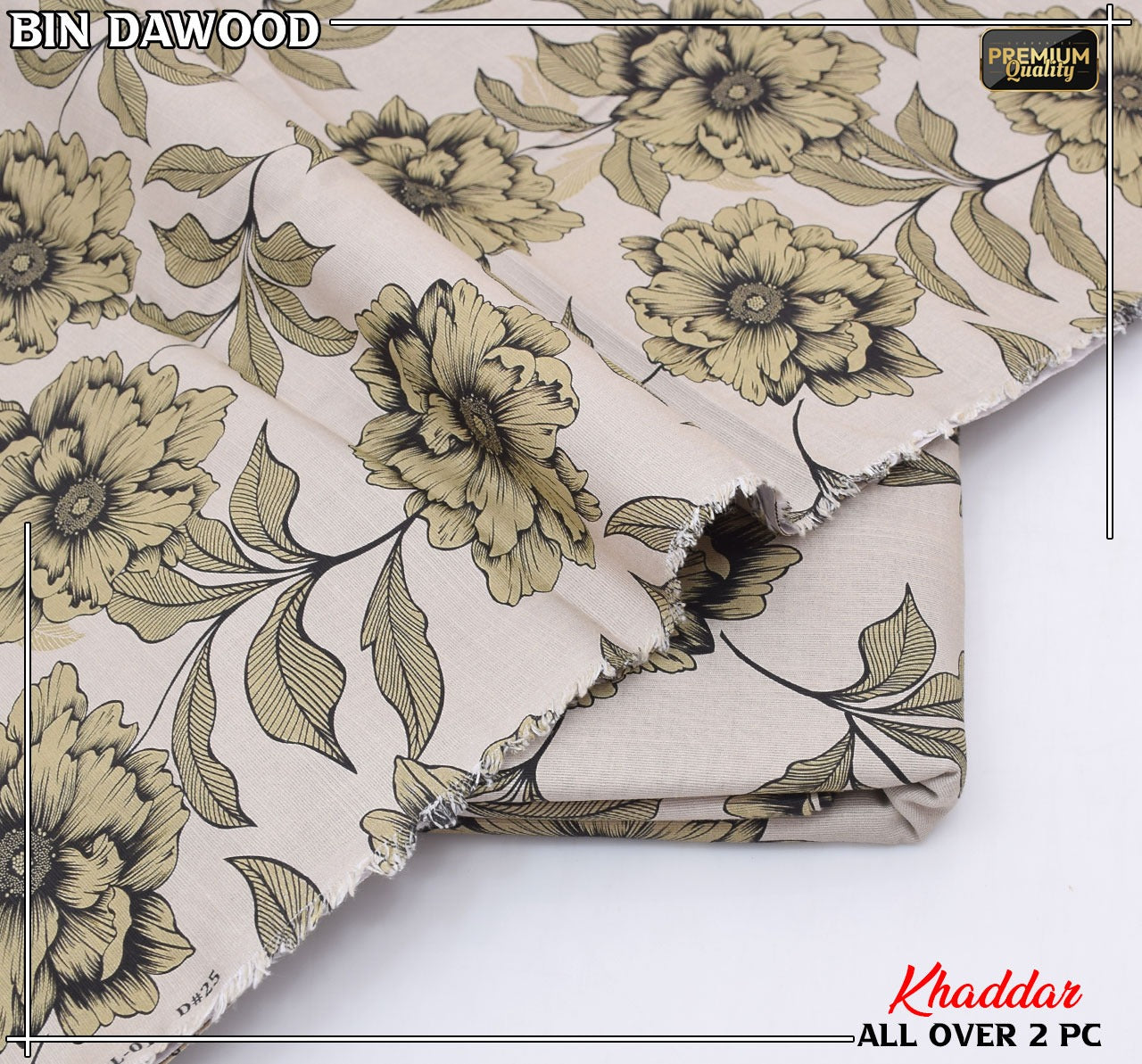 Bin Dawood Printed Khaddar 2PC Suit – Shirt & Trouser code:129