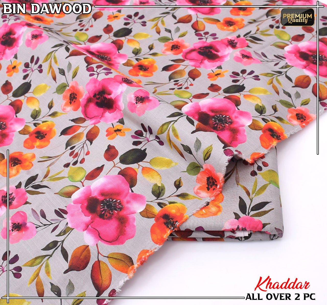 Bin Dawood Printed Khaddar 2PC Suit – Shirt & Trouser code:138