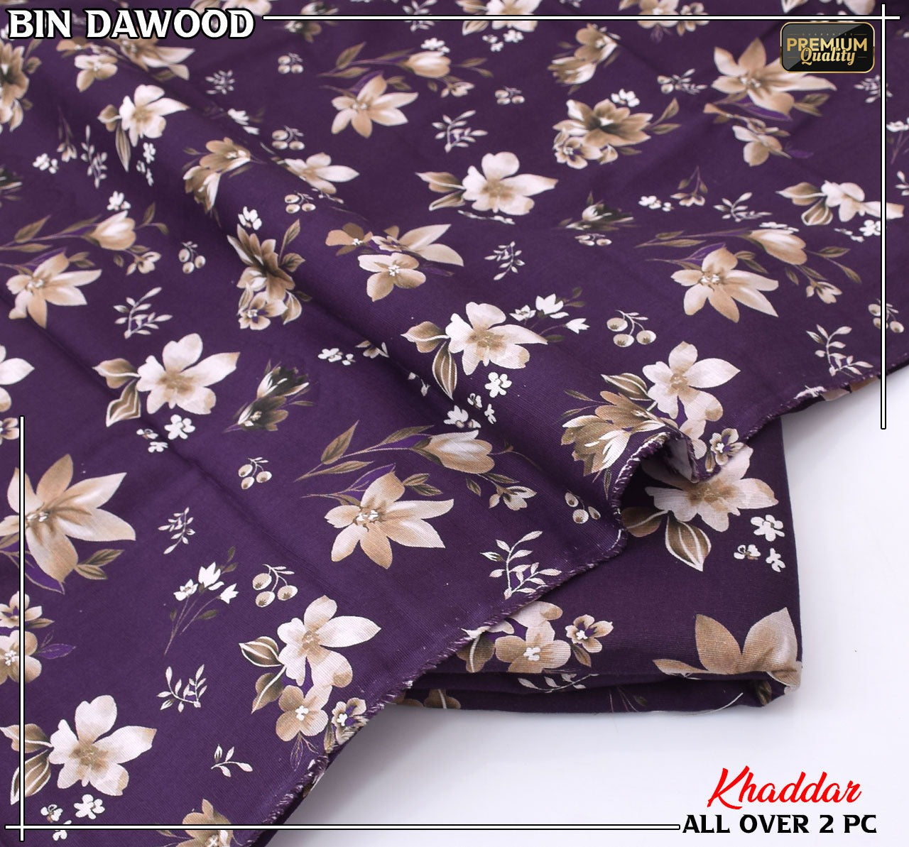 Bin Dawood Printed Khaddar 2PC Suit – Shirt & Trouser code:141