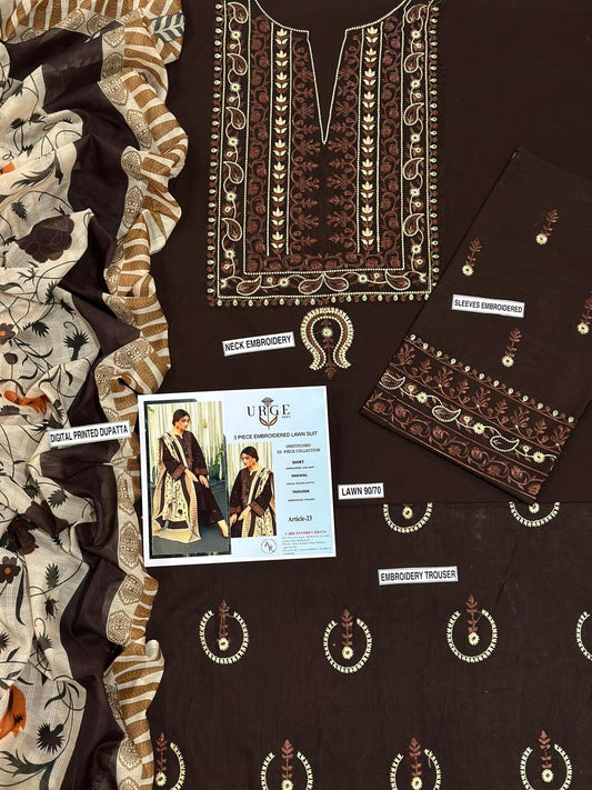 URGE PURE LAWN 3PC EMBROIDERED