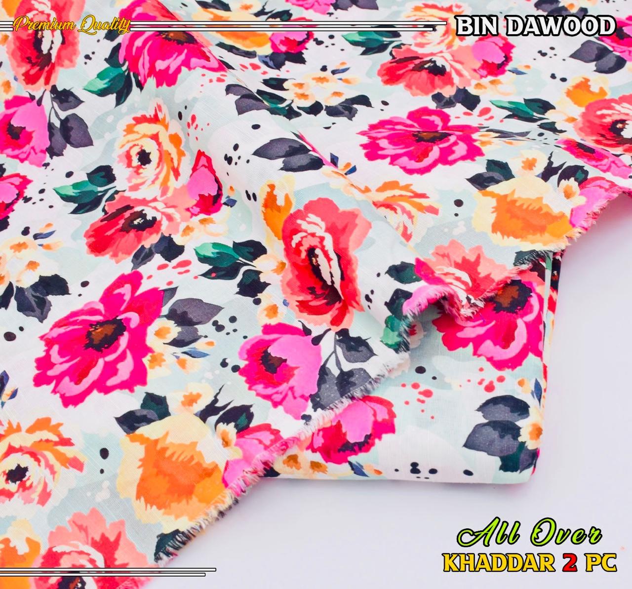 Bin Dawood Printed Khaddar 2PC Suit – Shirt & Trouser code:105