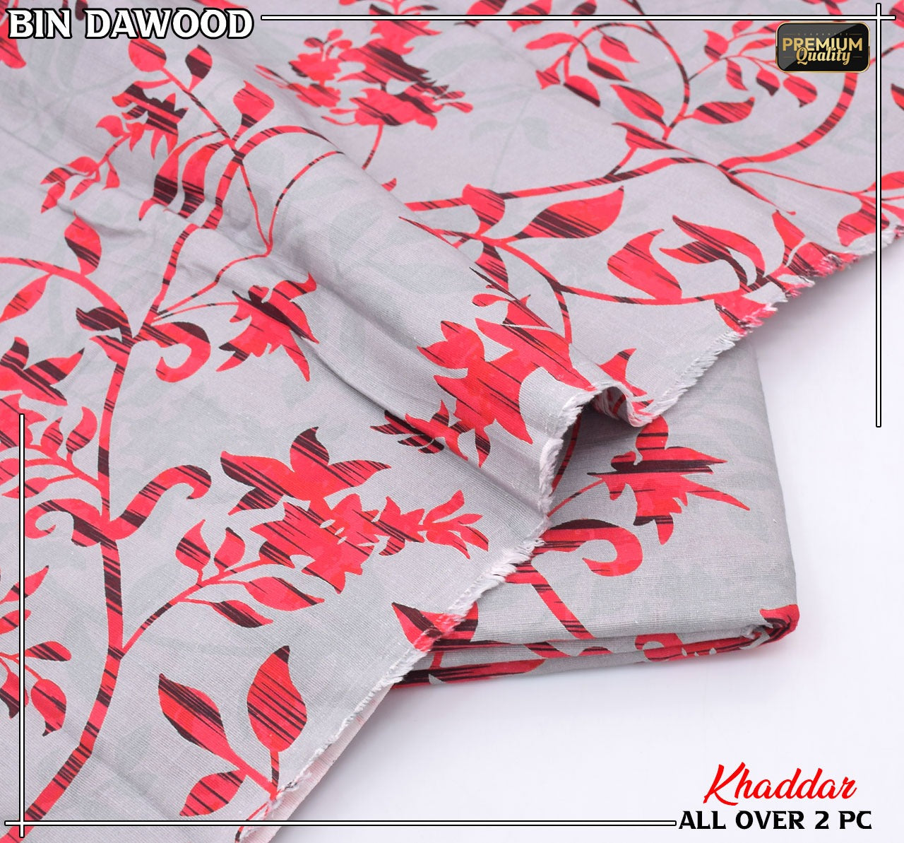 Bin Dawood Printed Khaddar 2PC Suit – Shirt & Trouser code:115