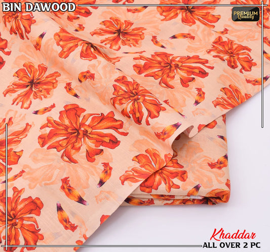 Bin Dawood Printed Khaddar 2PC Suit – Shirt & Trouser code:116