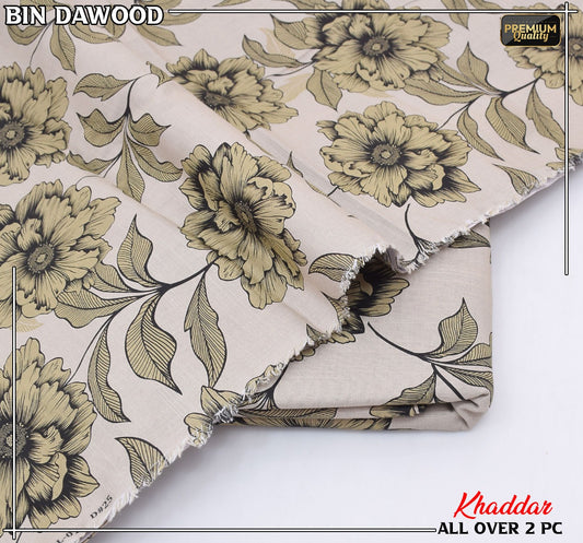 Bin Dawood Printed Khaddar 2PC Suit – Shirt & Trouser code:129