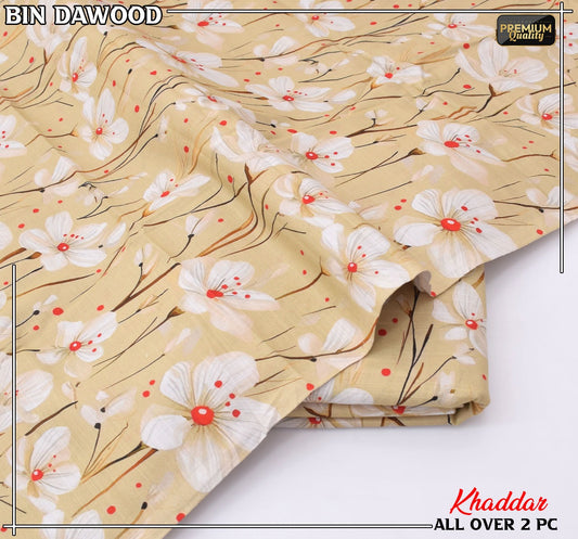 Bin Dawood Printed Khaddar 2PC Suit – Shirt & Trouser code:135