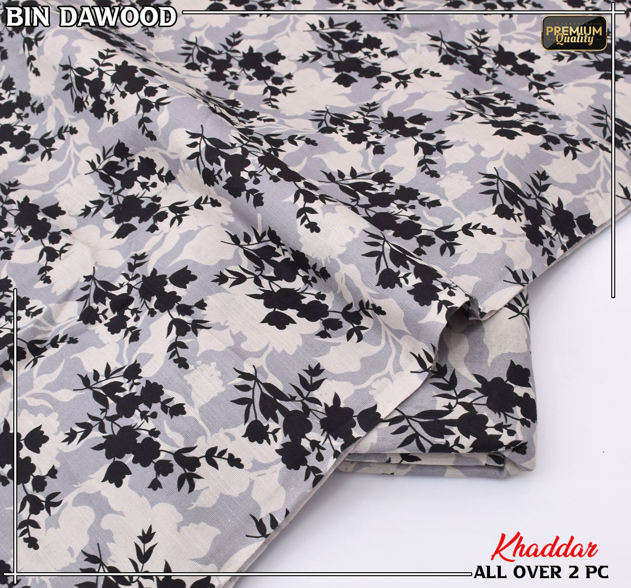 Bin Dawood Printed Khaddar 2PC Suit – Shirt & Trouser code:136