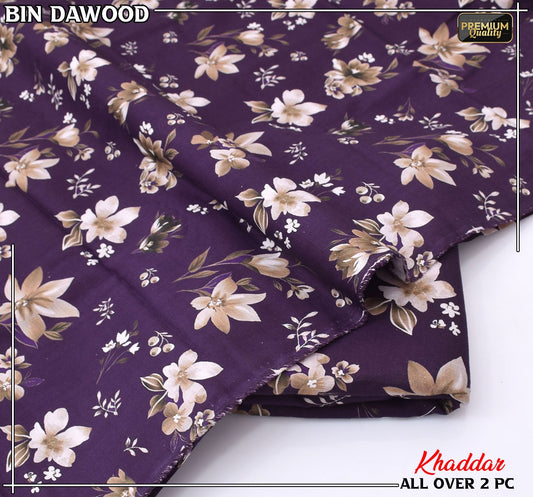 Bin Dawood Printed Khaddar 2PC Suit – Shirt & Trouser code:141
