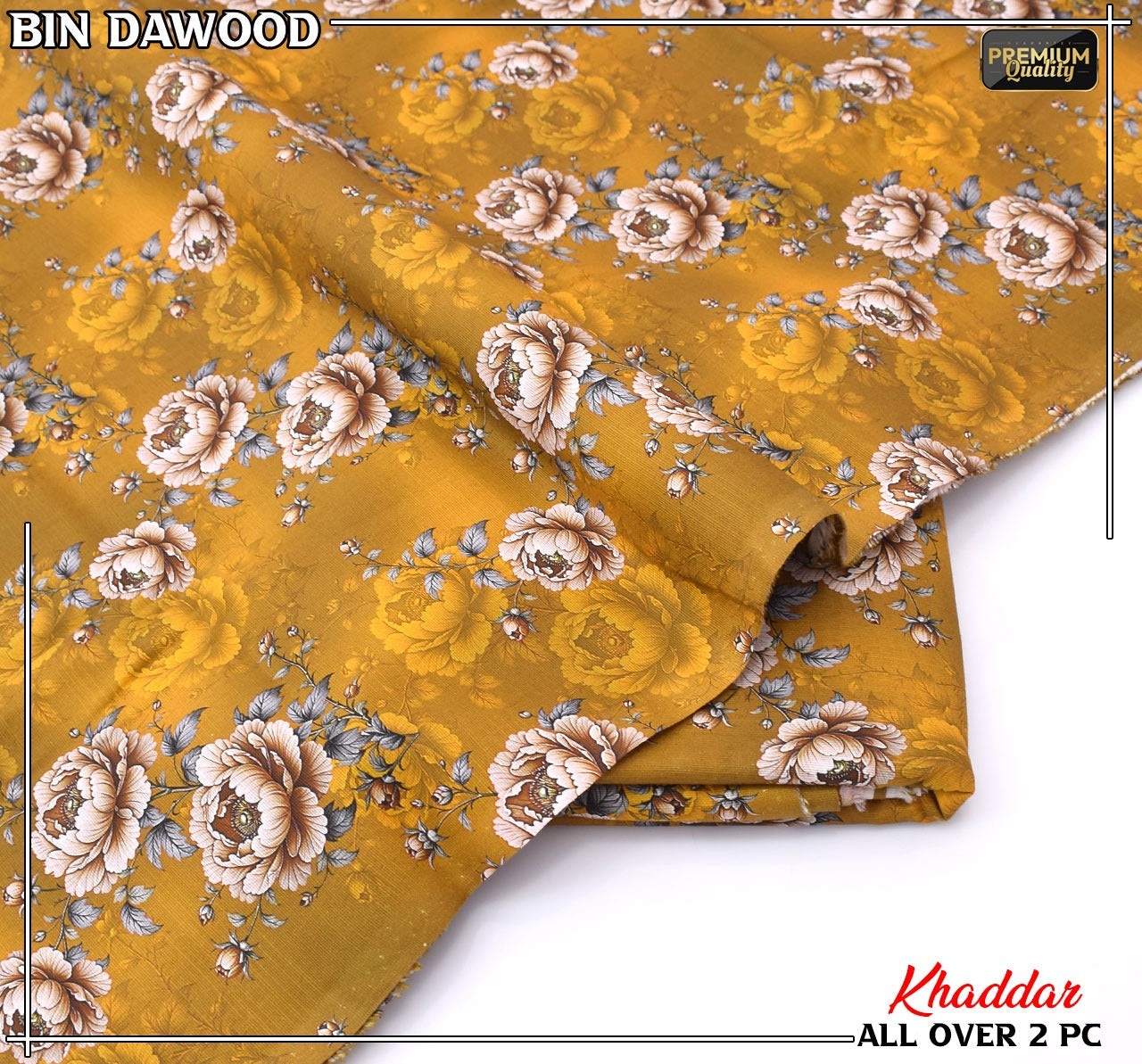 Bin Dawood Printed Khaddar 2PC Suit – Shirt & Trouser code:144