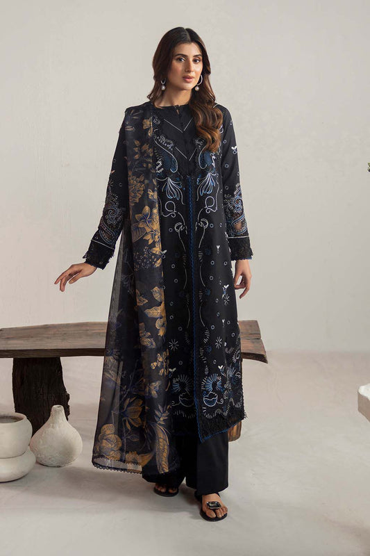 Neeshay 5055 Luxury Embroidered Dhanak 3PC Suit with Twill Wool Shawl (unstitched)