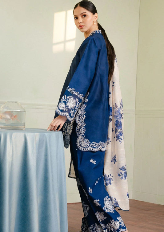 Coco 5083 Pure Dhanak Embroidered 3PC Winter Suit with Digital Wool Shawl (unstitched)