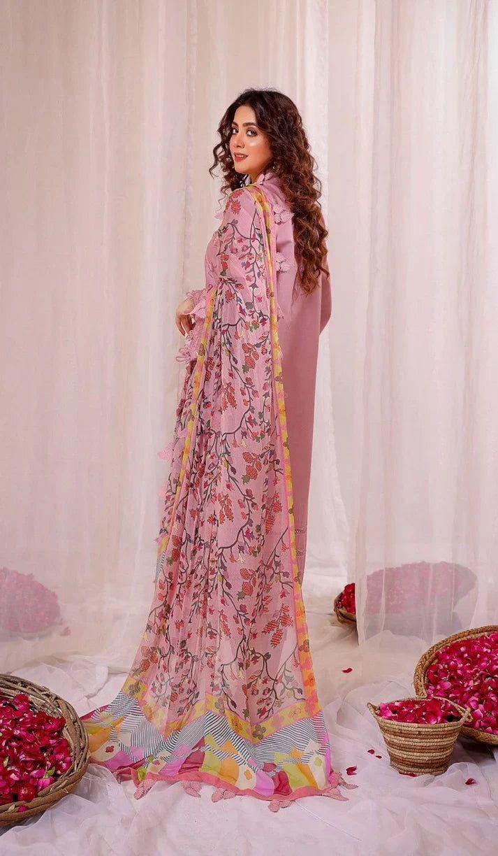 Lime Light 5094 Pure Dhanak Embroidered 3PC Winter Suit with Twill Wool Dupatta (unstitched))