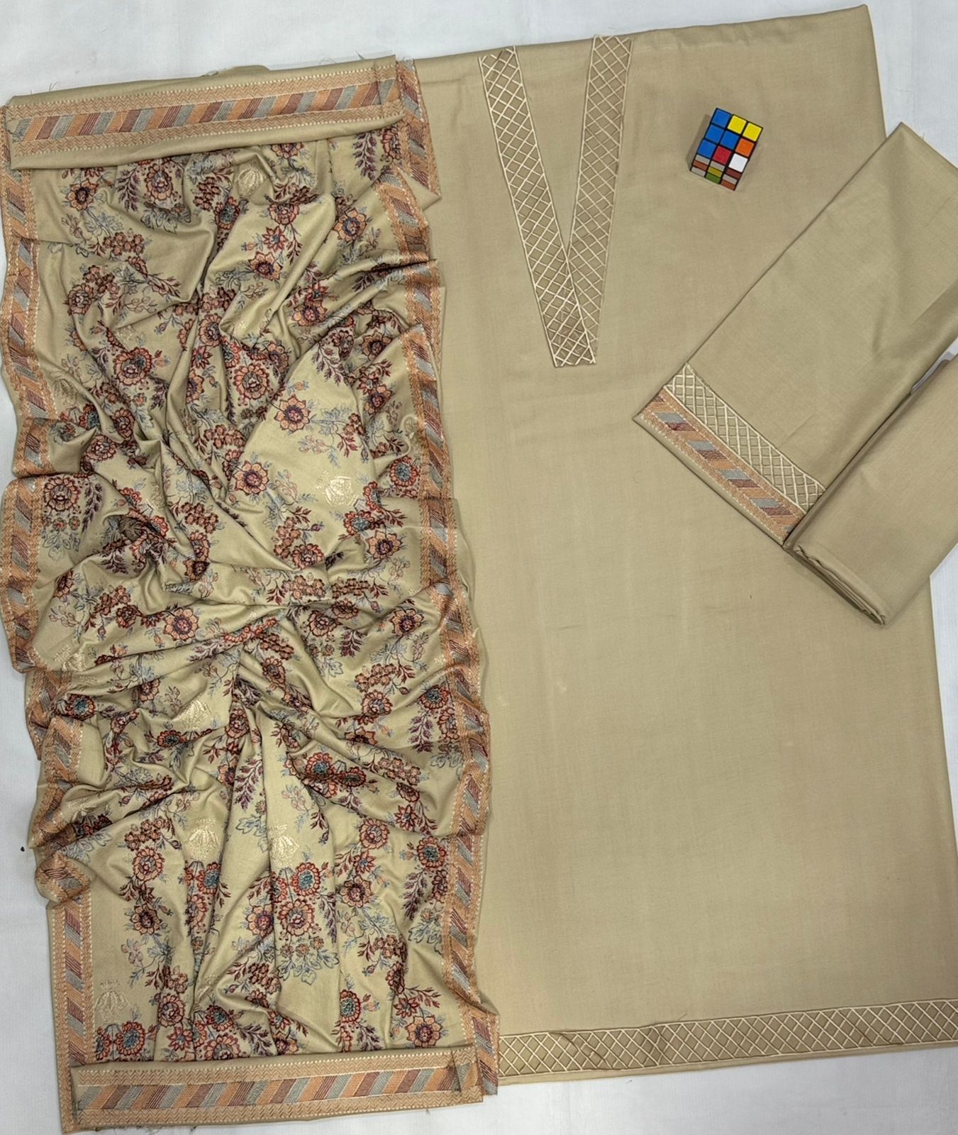 Bareeze 5050 – Premium Dhanak 3PC Winter Collection Suit (unstitched)