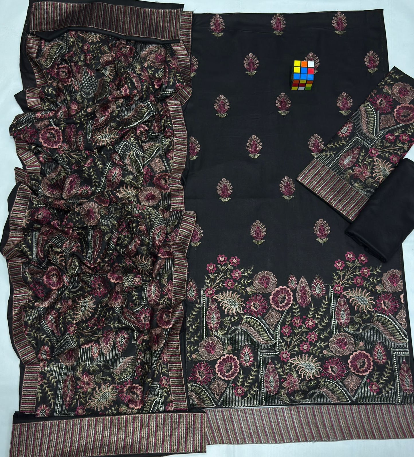 Bareeze 5045 – Premium Dhanak 3PC Winter Collection Suit (unstitched)