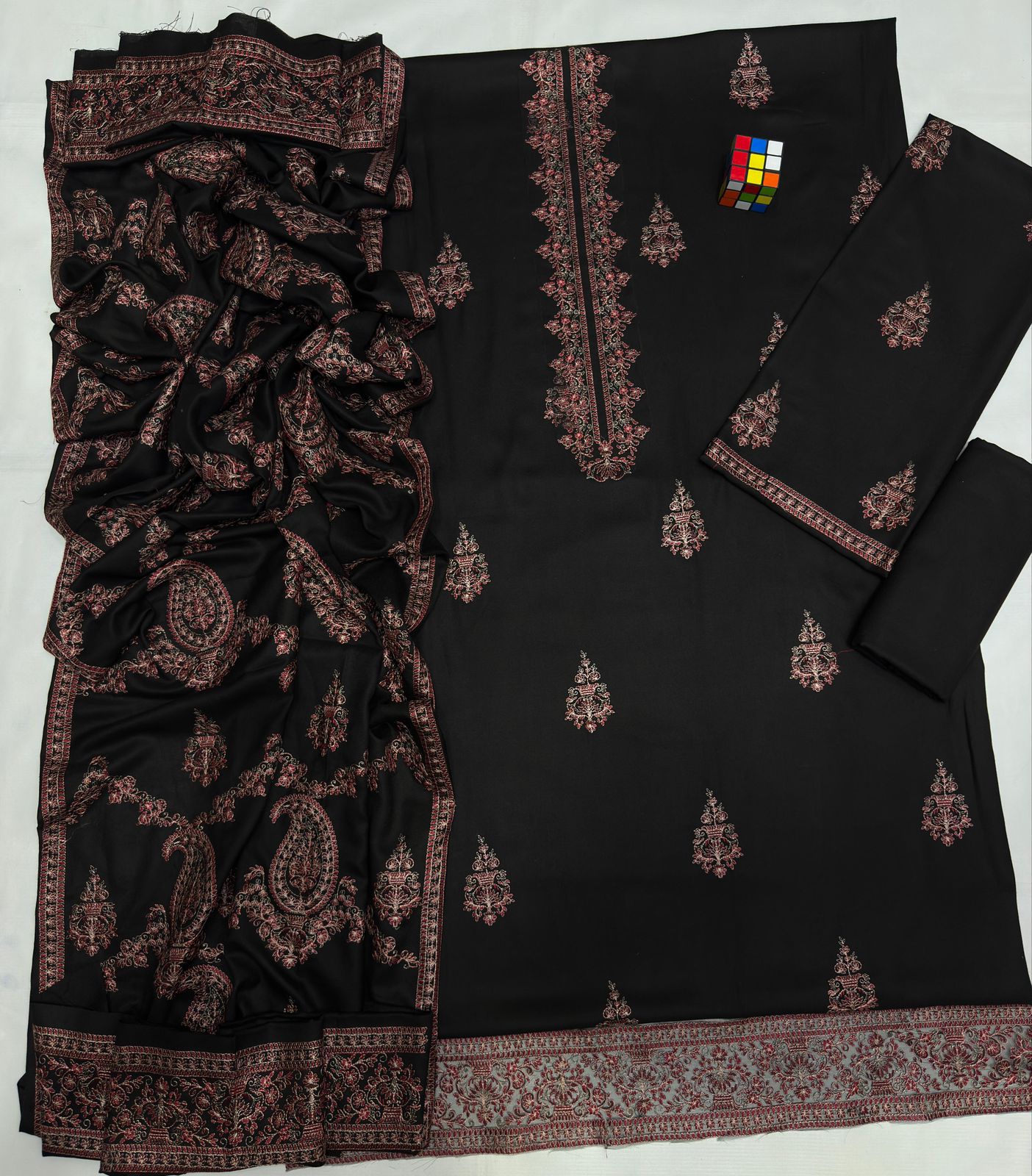 Bareeze 5011 Pure Dhanak Embroidered 3PC Winter Suit with Heavy Shawl (Restocked)