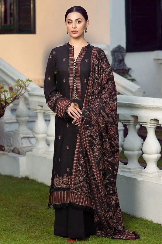 Bareeze 5090 Pure Dhanak Embroidered 3PC Winter Suit with Embroidered Shawl (unstitched)