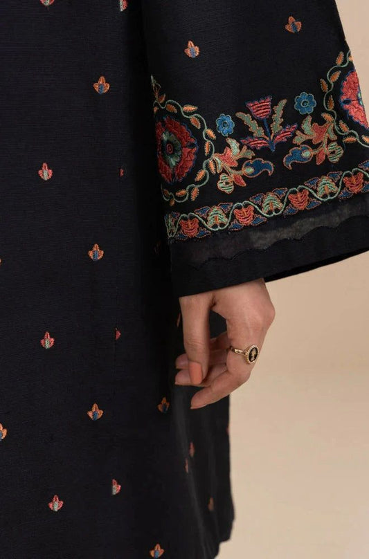 Naqqasi 5056 Pure Dhanak Embroidered 3PC Winter Suit with Wool Digital Shawl (unstitched)