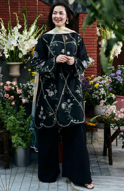 Zara Shahjahan Airjet Dhanak Embroidered 3PC Winter Suit with Digital Pashmina Shawl