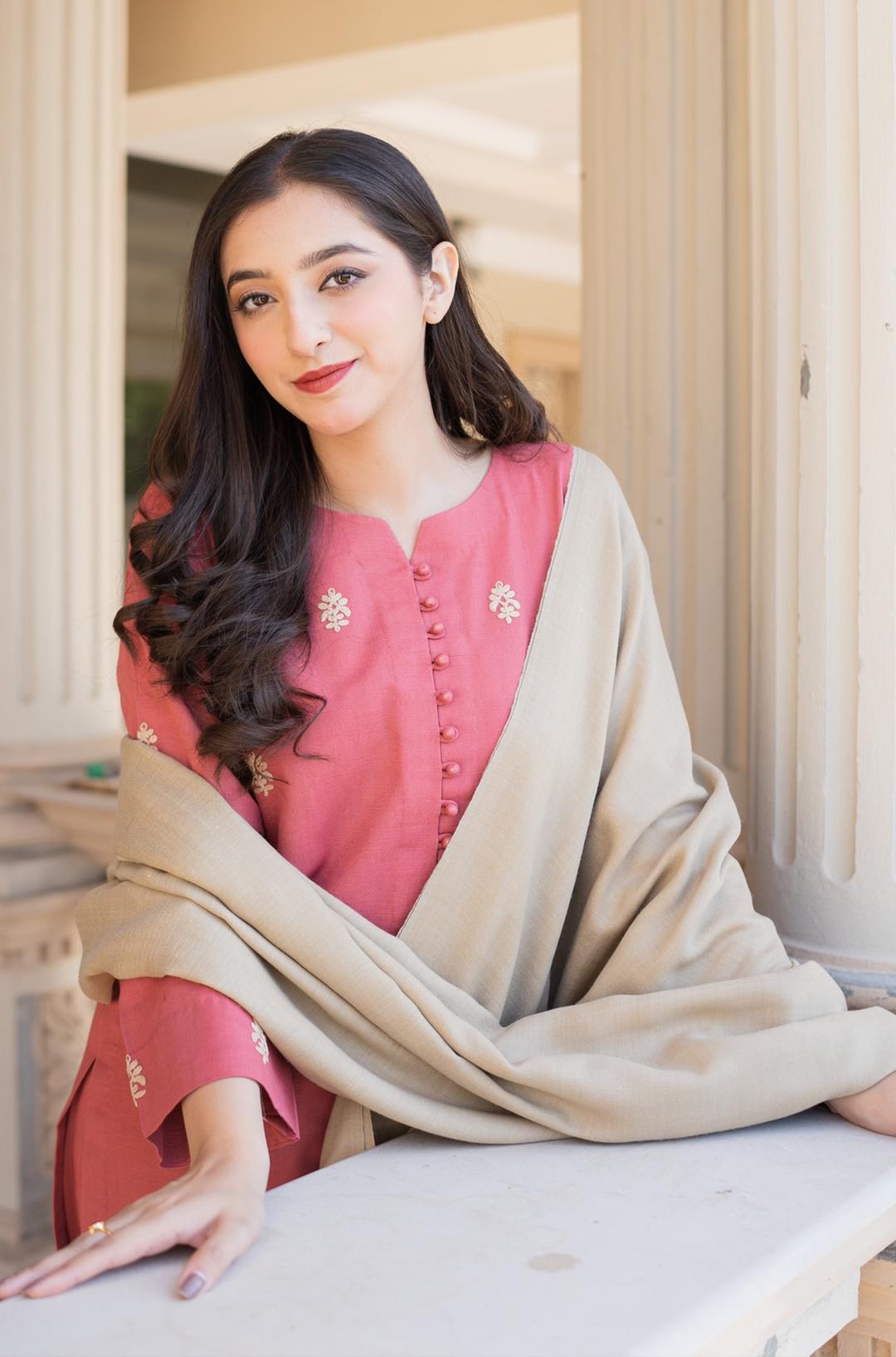 Asling Airjet Dhanak Embroidered  3PC Winter Suit with Digital Pashmina Shawl (Unstitched)