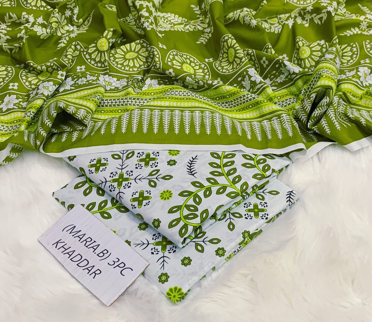 MARIA B KHADDER PRINT (UNSTICHED) 3PC D201