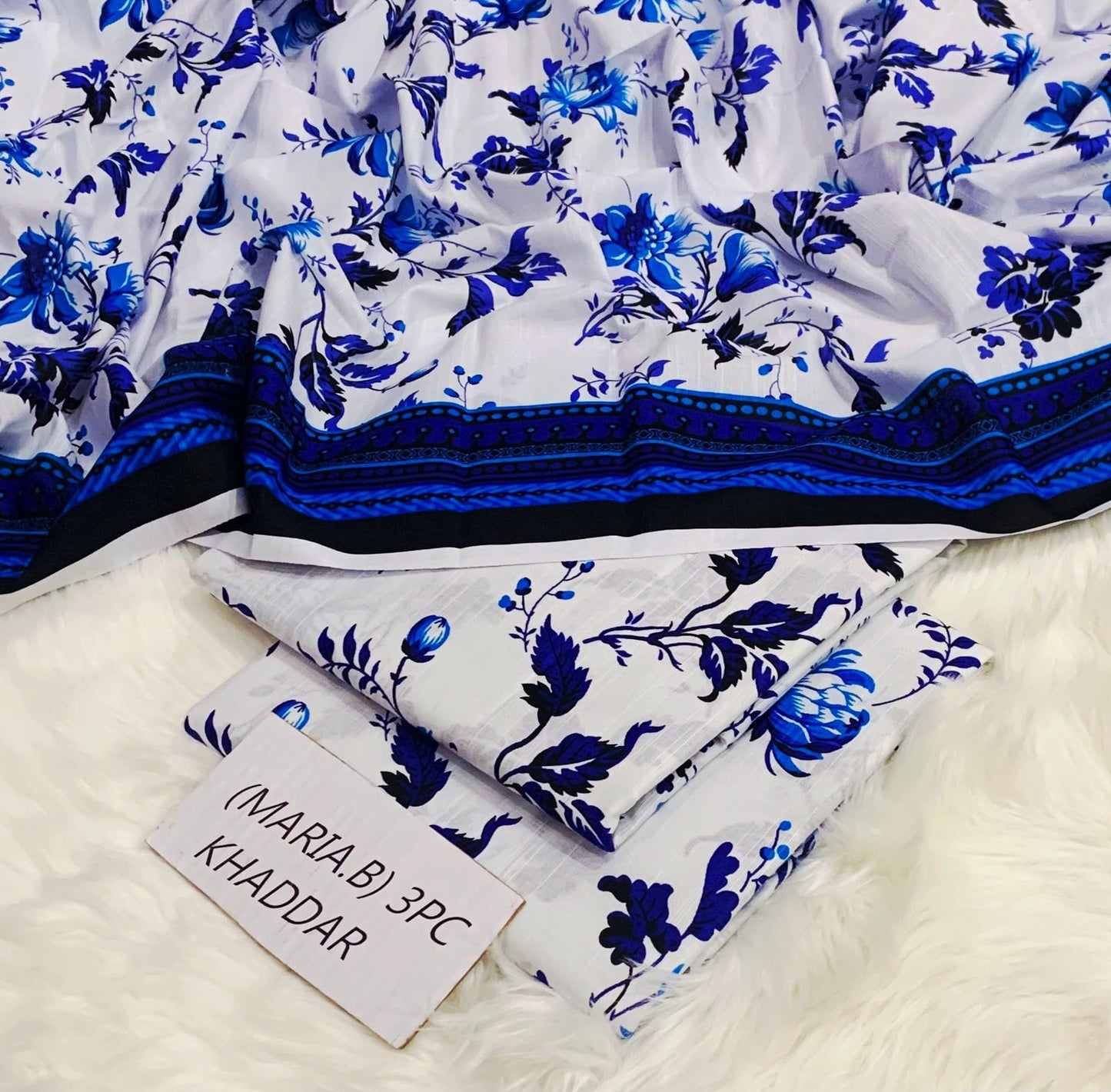 MARIA B KHADDER PRINT (UNSTICHED) 3PC D201