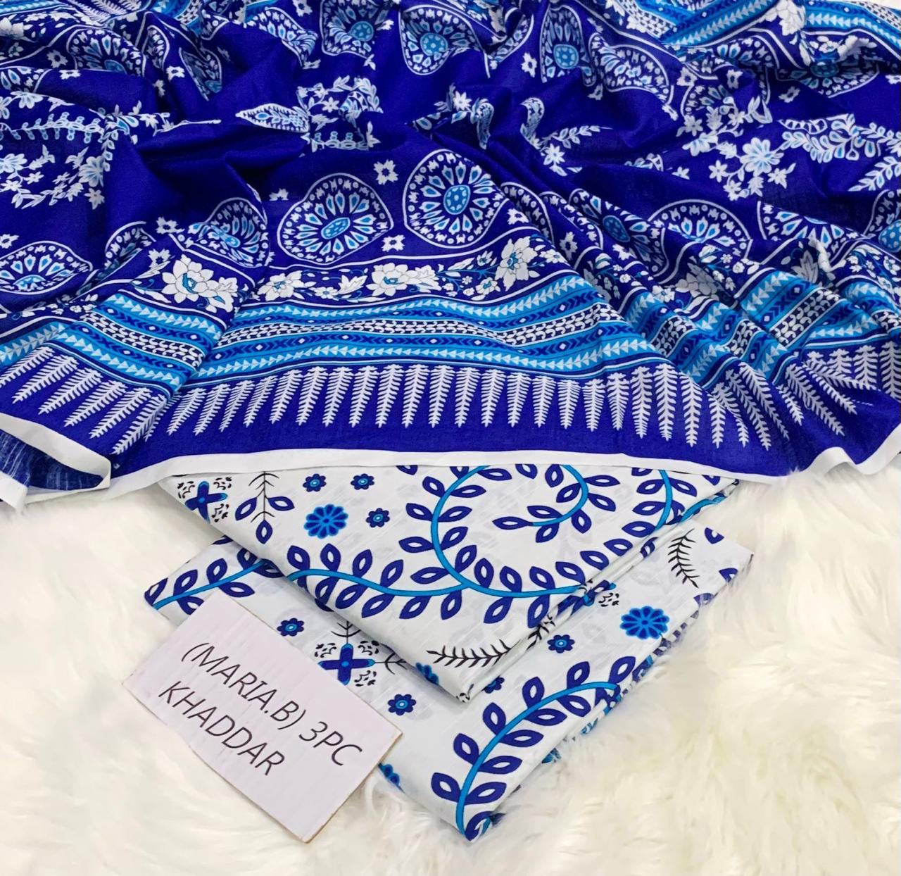 MARIA B KHADDER PRINT (UNSTICHED) 3PC D204