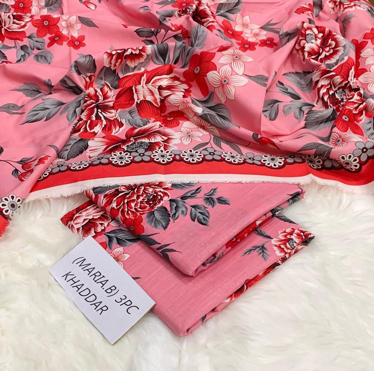 MARIA B KHADDER PRINT (UNSTICHED) 3PC D203