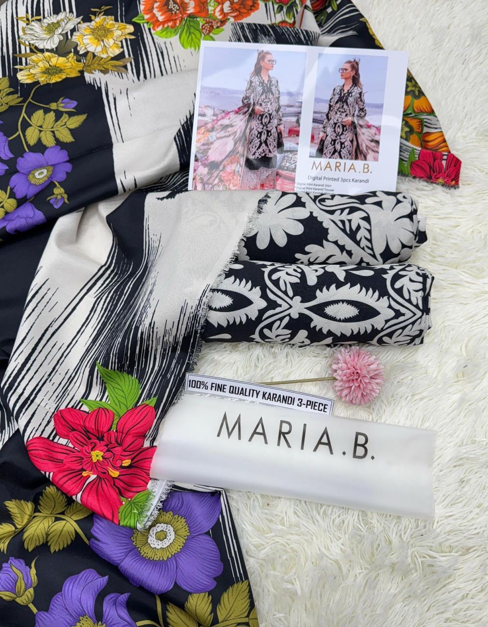 BAROQUE 3 Piece -Print Karandi Suit Winter D87