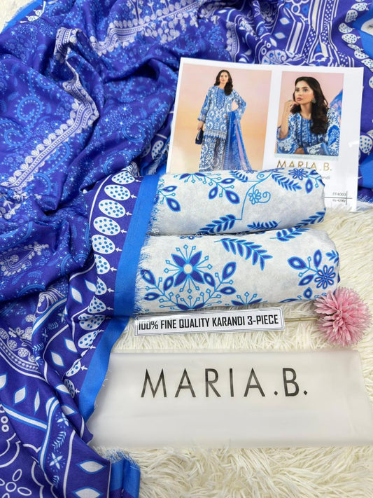 BAROQUE 3 Piece -Print Karandi Suit Winter D85