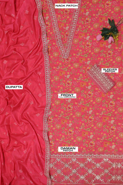 SUMMER  2026  LAWN Fabric 3Pc EMBRIODERY D-2