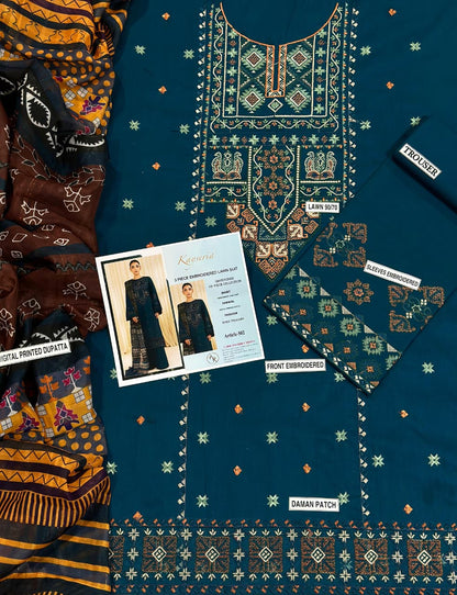 KAYSERIA PURE LAWN 3PC EMBROIDERED