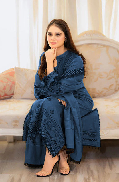 LIBAAS PURE LAWN 3PC EMBROIDERED