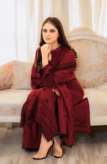 LIBAAS PURE LAWN 3PC EMBROIDERED