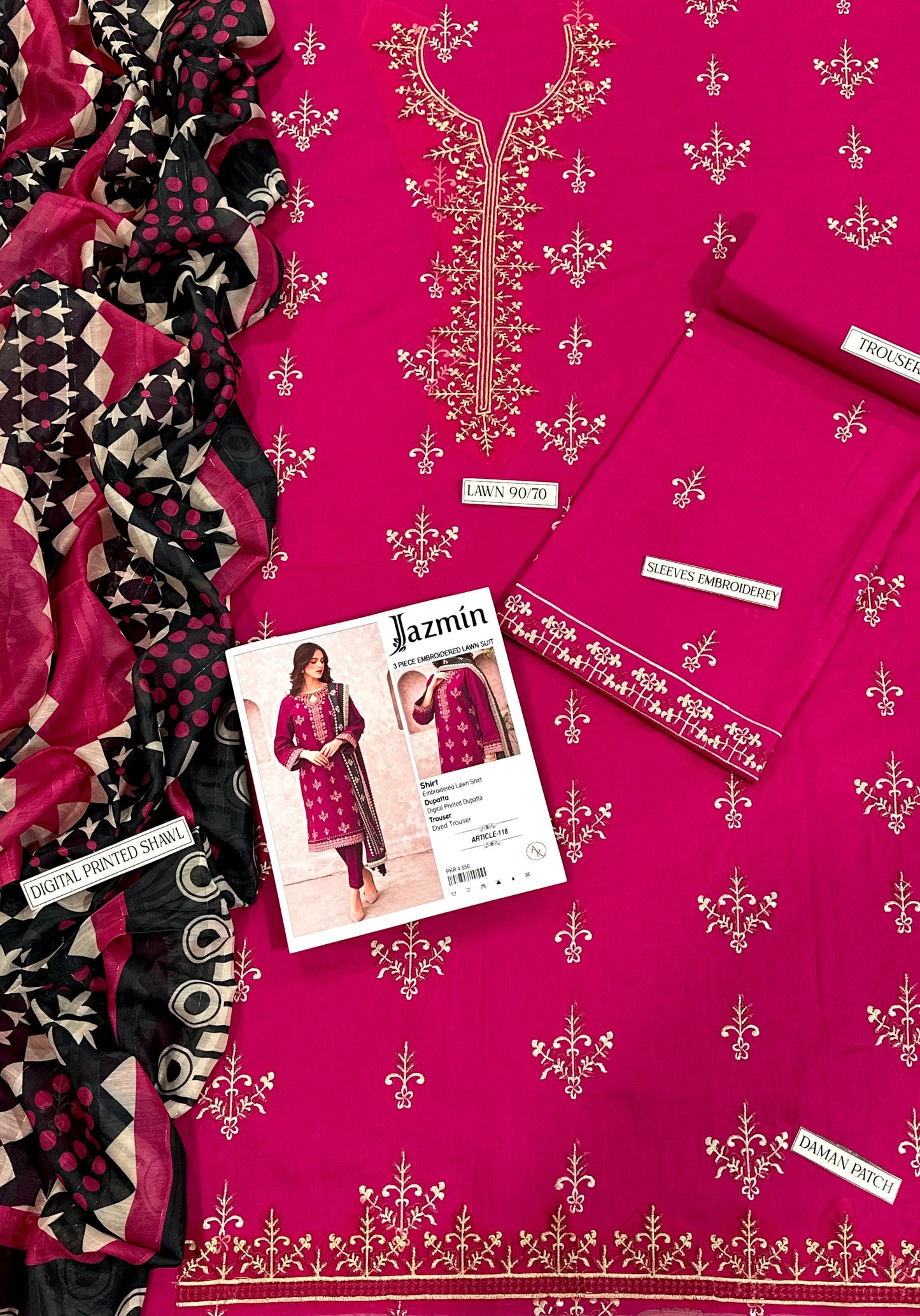 URGE PURE LAWN 3PC EMBROIDERED