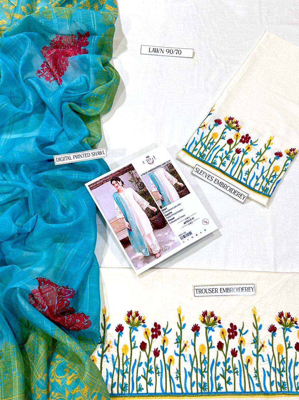 URGE PURE LAWN 3PC EMBROIDERED