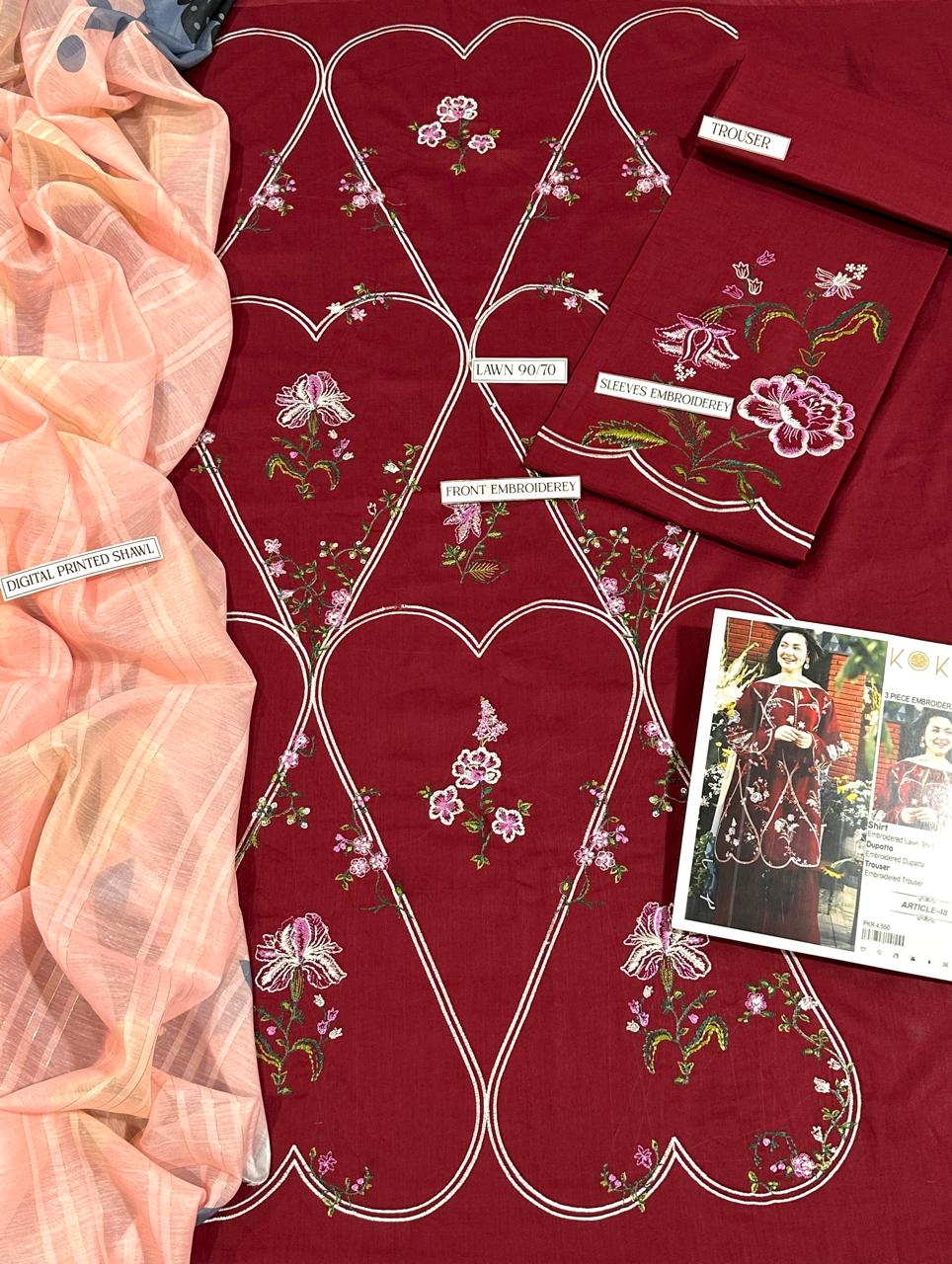 URGE PURE LAWN 3PC EMBROIDERED