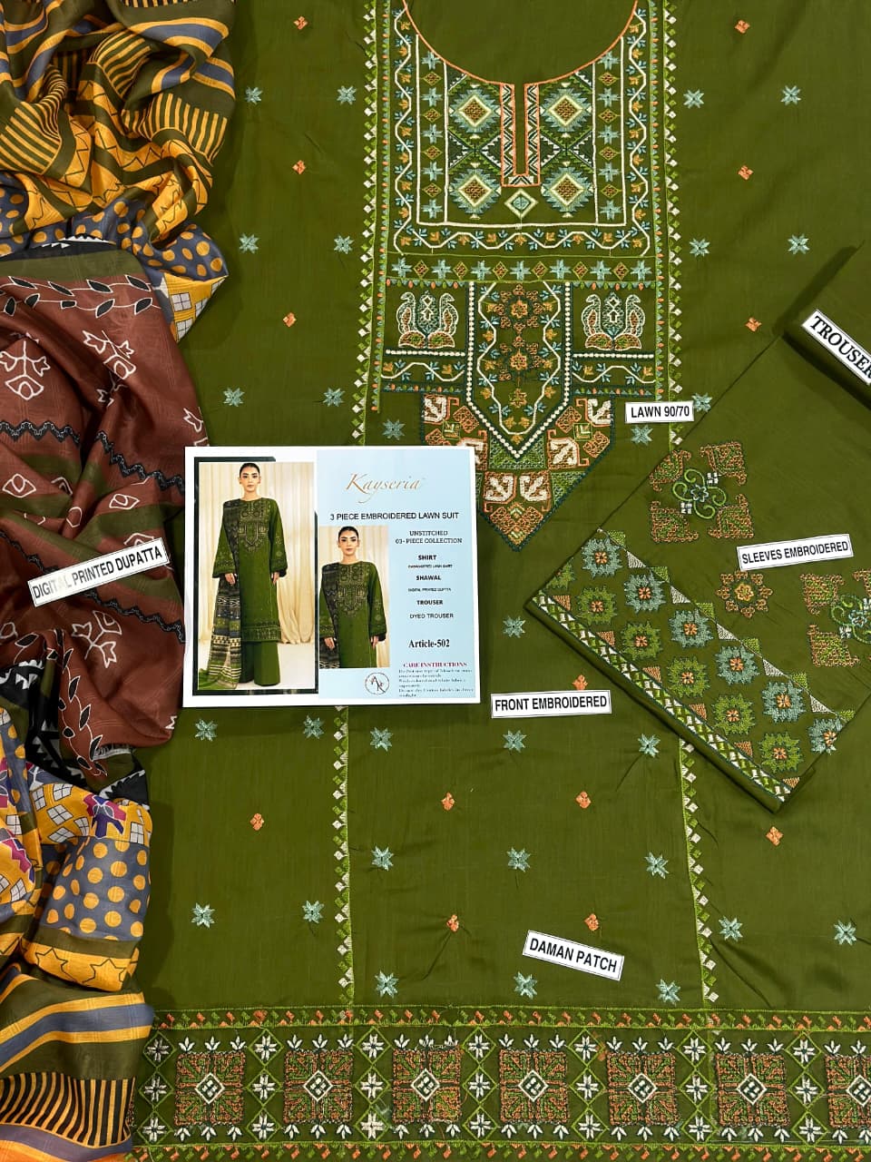 COCO PURE LAWN 3PC EMBROIDERED