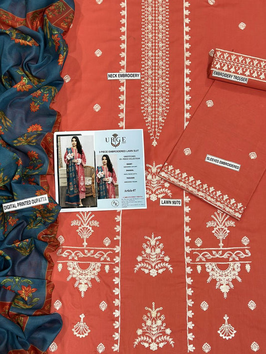 URGE PURE LAWN 3PC EMBROIDERED