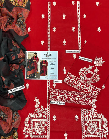 URGE PURE LAWN 3PC EMBROIDERED