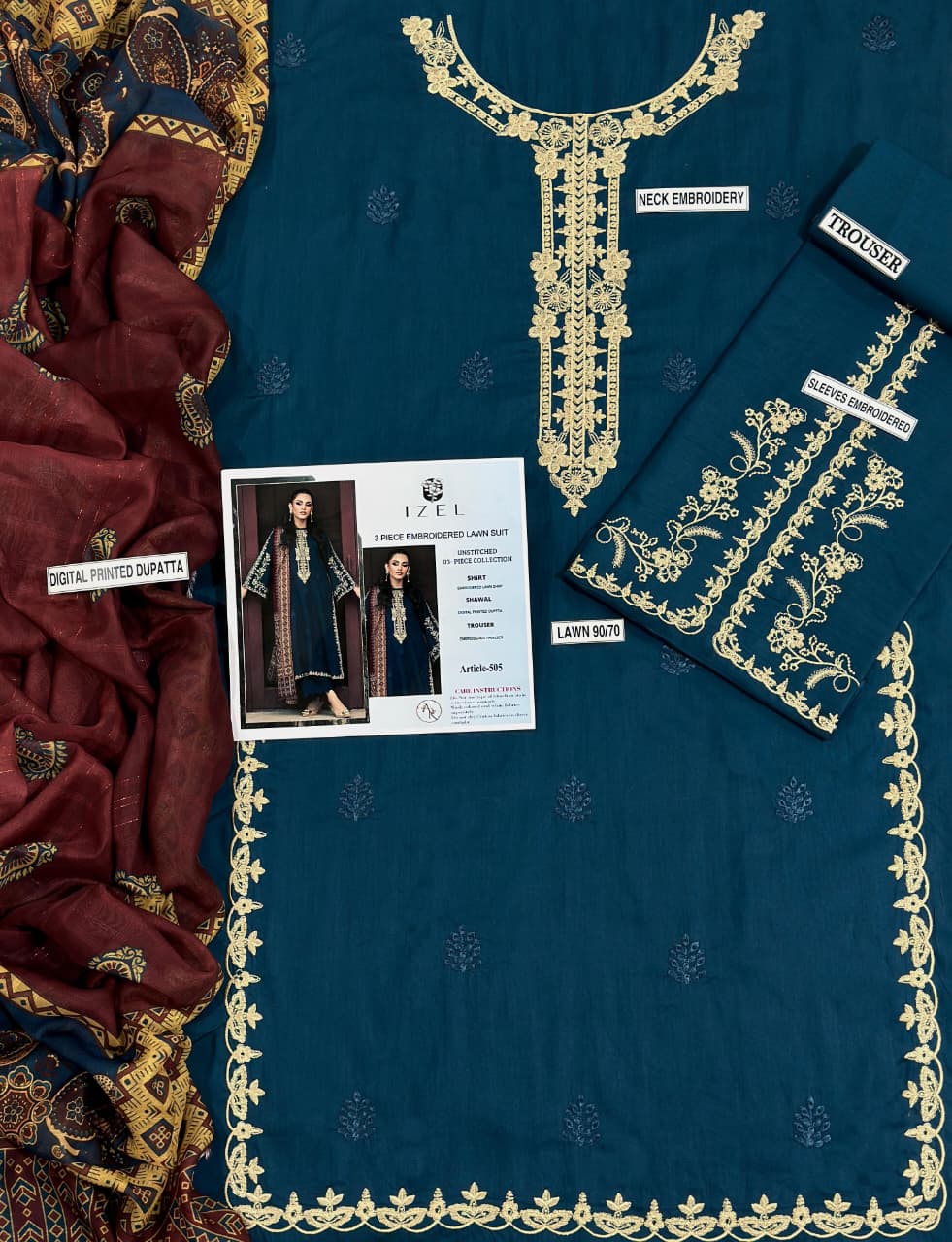 URGE PURE LAWN 3PC EMBROIDERED