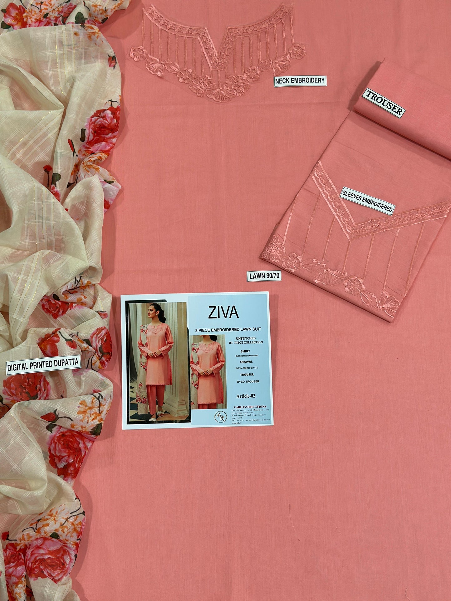 URGE PURE LAWN 3PC EMBROIDERED