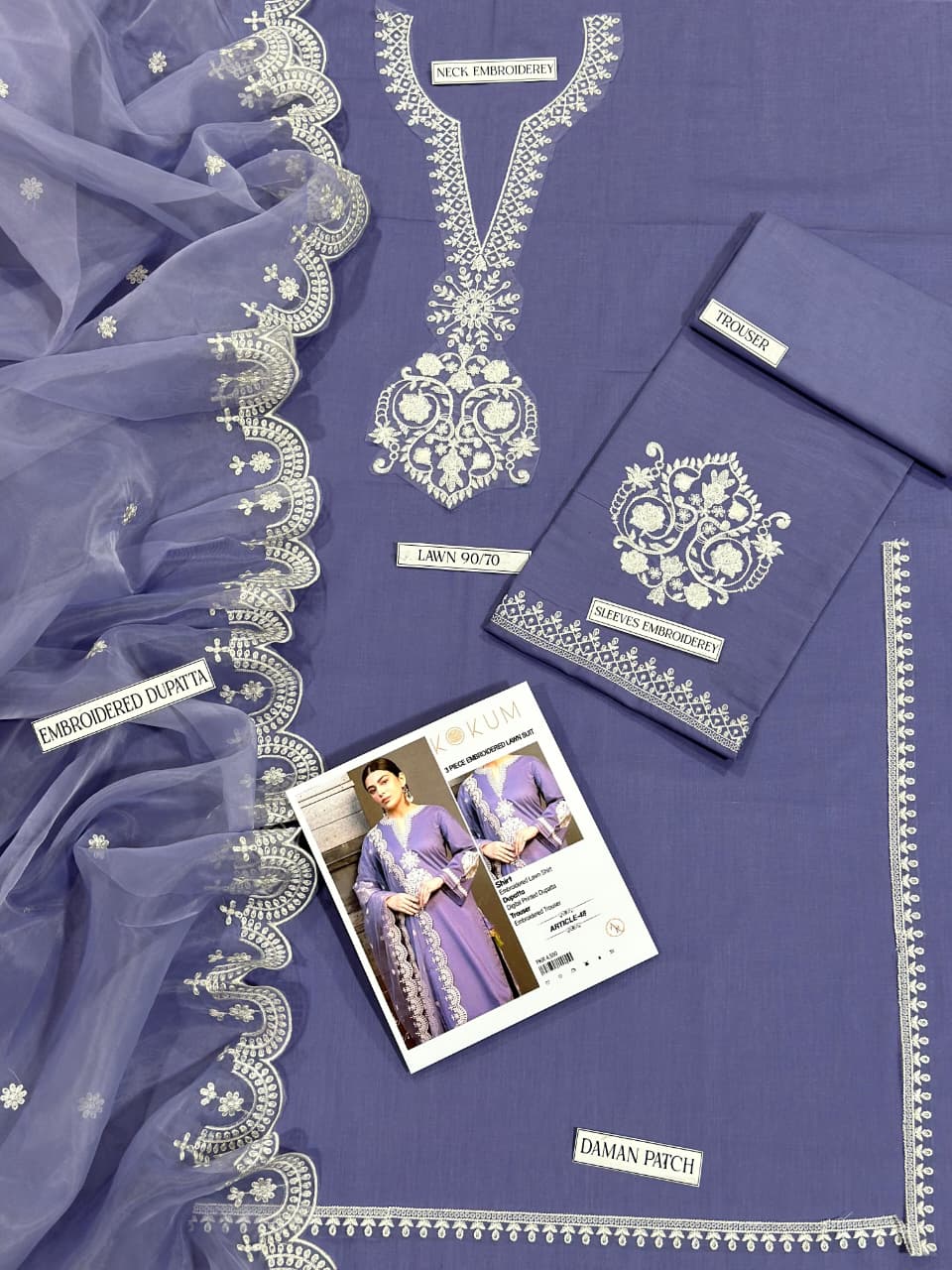 URGE PURE LAWN 3PC EMBROIDERED