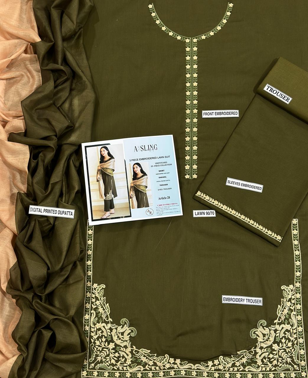 URGE PURE LAWN 3PC EMBROIDERED