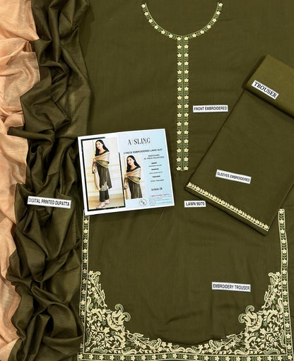 URGE PURE LAWN 3PC EMBROIDERED