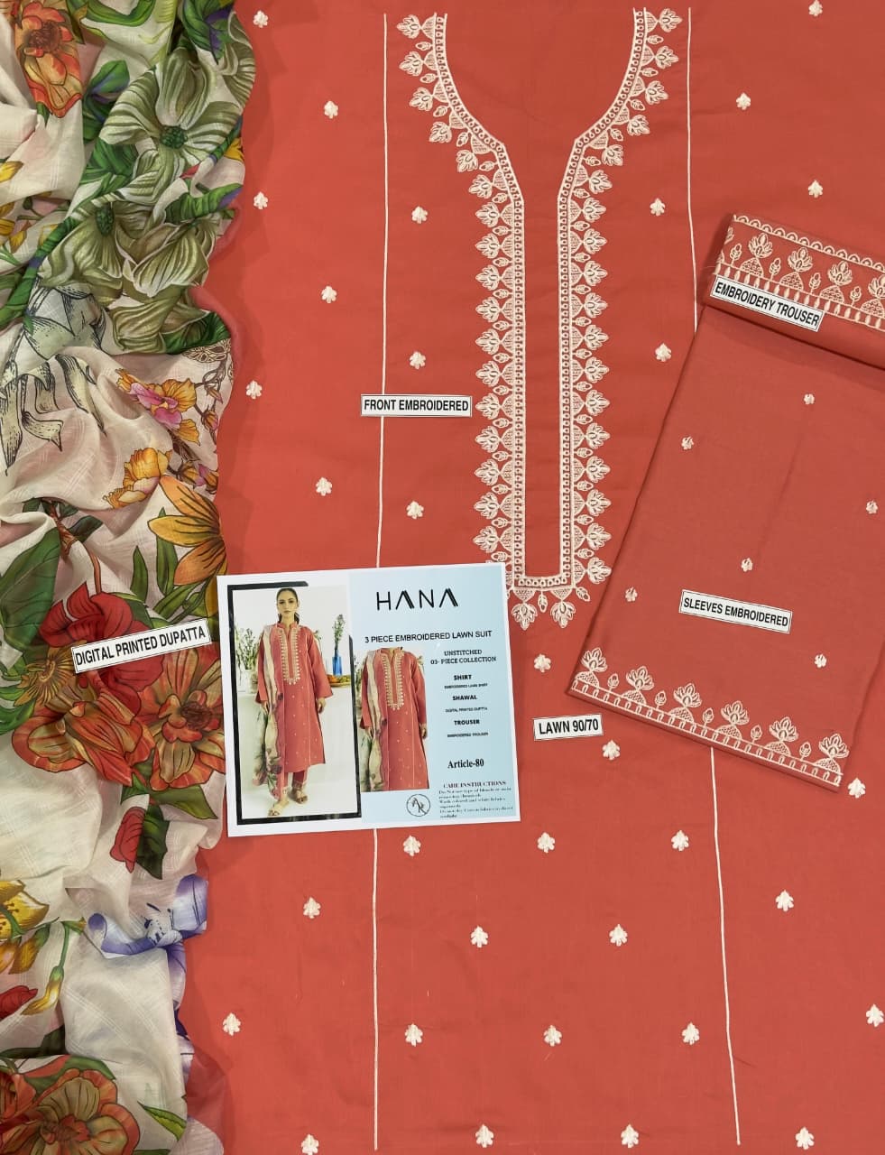 URGE PURE LAWN 3PC EMBROIDERED