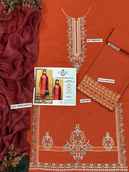 URGE PURE LAWN 3PC EMBROIDERED