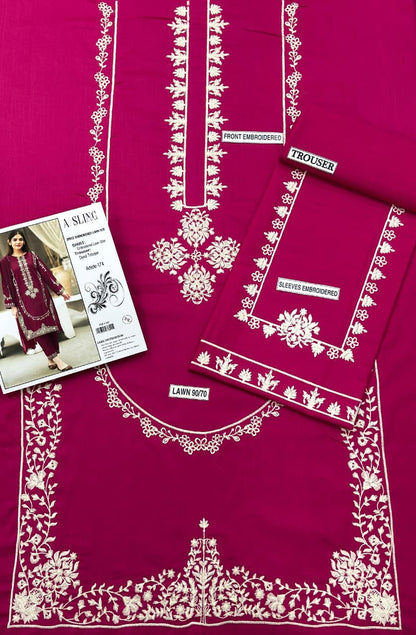 Aisling 2 pc embroidered lawn