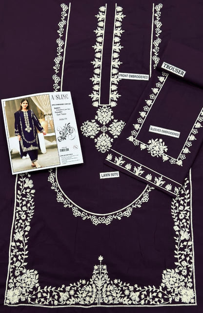 Aisling 2 pc embroidered lawn