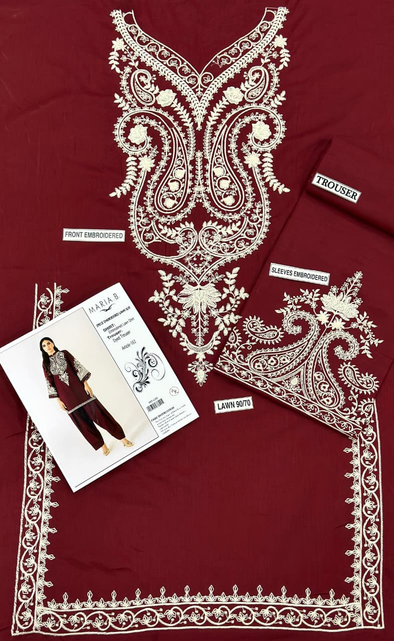 Maria B 2 pc embroidered lawn