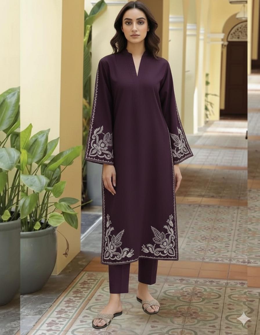 Sapphire 2 pc embroidered lawn
